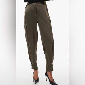 Aritzia Babaton Refined Satin Cargo pants